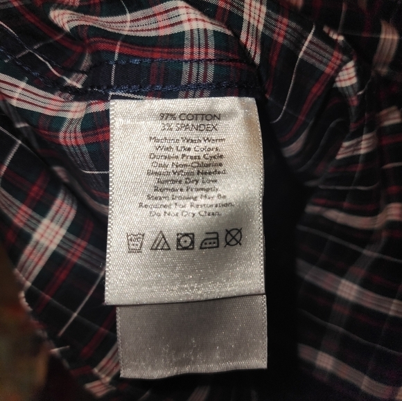 Eddie Bauer 2XL Plaid 3/4 Sleeve - Picture 7 of 9